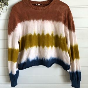 Cropped Tie Dye Sweatshirt